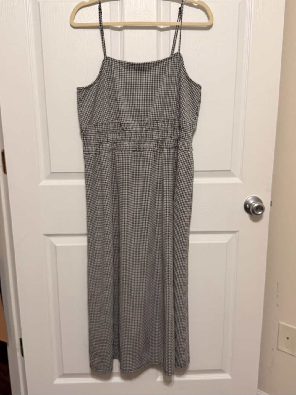 Vero Moda Black and White Gingham Maxi Dress